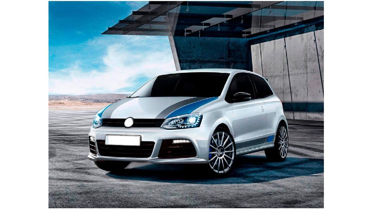 AutoStyle+Pare-chocs+avant+sur+mesure+pour+Volkswagen+Polo+6R+2009-2014+%27R-Look%27+incl.+Grilles+%26+DRL%27s+%28PP%29